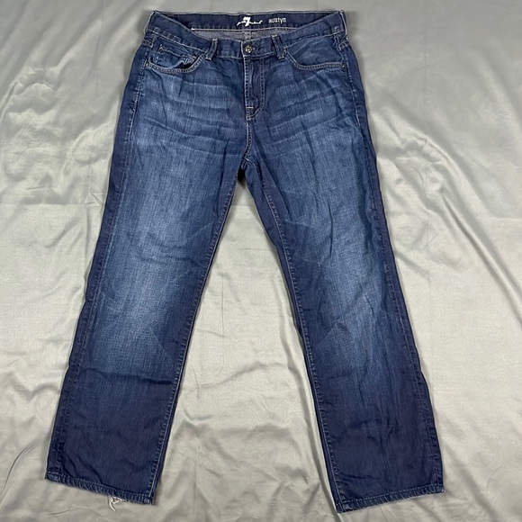 7 For All Mankind Men's Austyn Relaxed Straight Jeans | 34 Waist - Picture 1 of 5